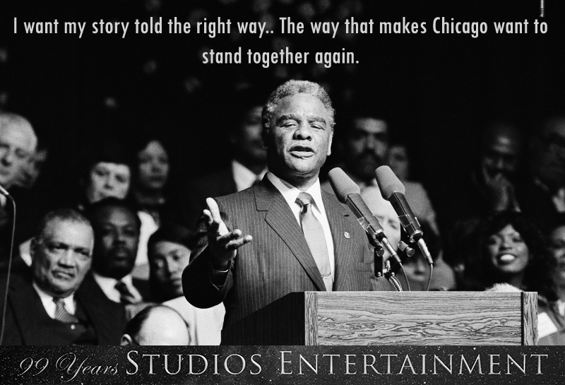 After taking the oath of office, Chicago's 42nd Mayor Harold Washington delivers his inaugural speech, April 29, 1983.  "The only greater challenge in the history of Chicago was 110 years ago when Mayor Joseph Medill looked over a city burned to the ground and called for a great outpouring of civil responsibility," Washington said.  (AP Photo/Jim Bourdier)